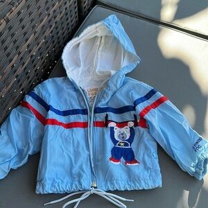 Vintage Toddler London Fog Jacket blue bear 12 months